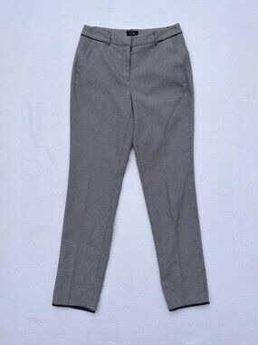 White House Black Market The Slim Ankle Houndstooth Trousers Pants Sz 2 Office